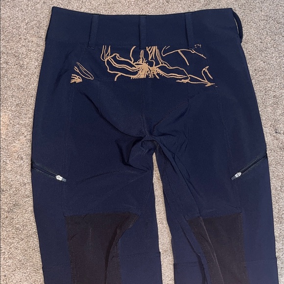 Wild Rye Freyah Mountain Bike MTB Performance Pant Navy Blue Floral Lily 6 - Picture 7 of 9